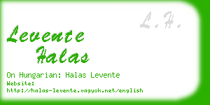 levente halas business card